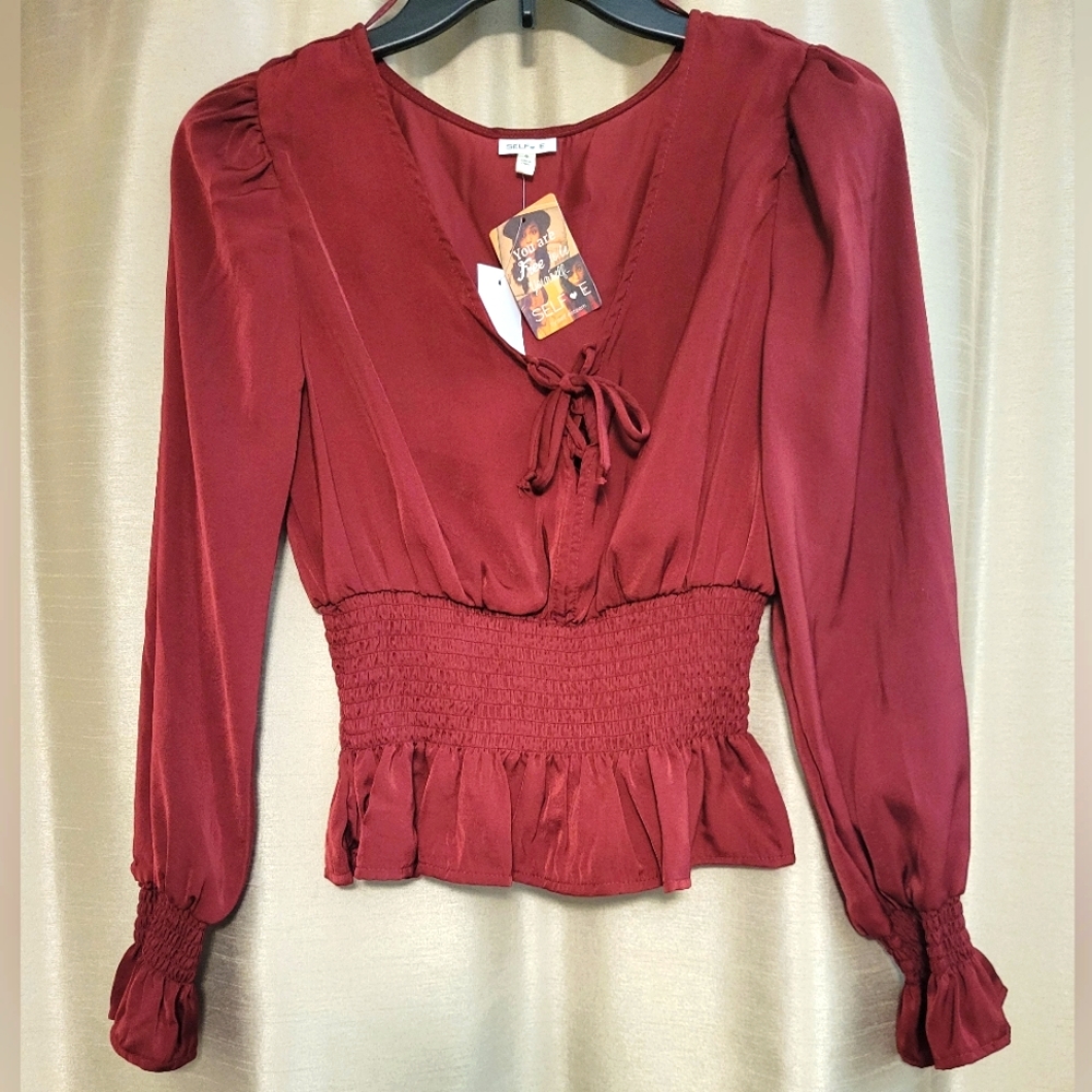 Self Esteem Smocked waist blouse